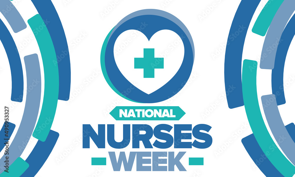 National Nurses Week. Medical and health care concept. Fighters against viruses and diseases. Thank you nurses. In honour of the nurses and doctors. Celebrated annual in United States. Vector poster National Nurses Week. Medical and health care concept. Fighters against viruses and diseases. Thank you nurses. In honour of the nurses and doctors. Celebrated annual in United States. Vector poster