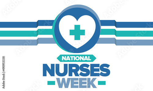 National Nurses Week. Medical and health care concept. Fighters against viruses and diseases. Thank you nurses. In honour of the nurses and doctors. Celebrated annual in United States. Vector poster