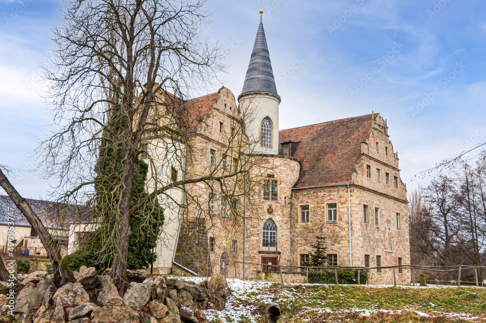 Wasserschloss zu Oberau in der Gemeinde Niederau im Landkreis Meißen, Deutschland Wasserschloss zu Oberau in der Gemeinde Niederau im Landkreis Meißen, Deutschland