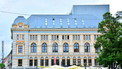 Riga, Latvia - Street View, Colorful Architecture in Old Town of Riga, Capital of Latvia