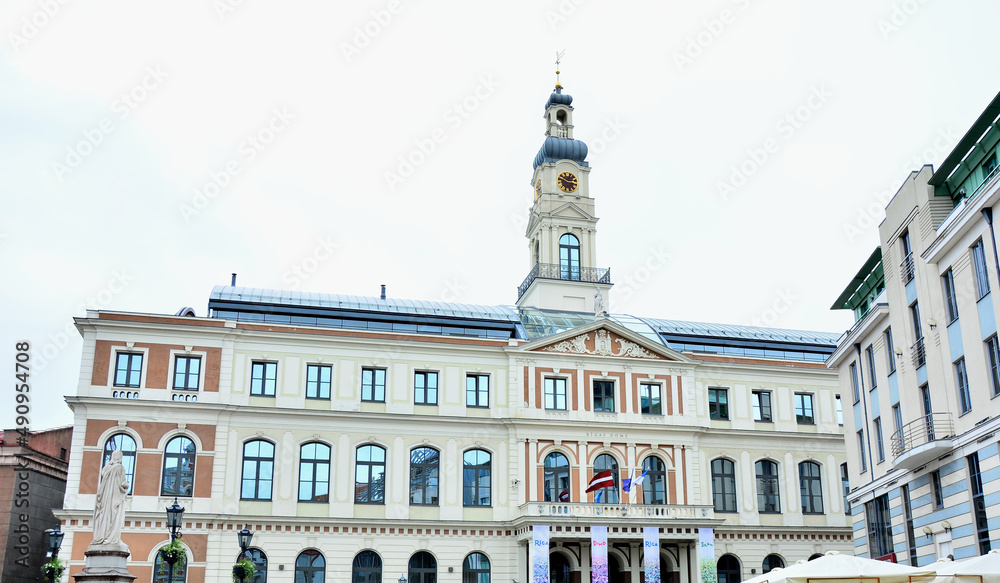 Riga, Latvia - Town Hall on Riga's Town Hall Square in Old Town of Riga
