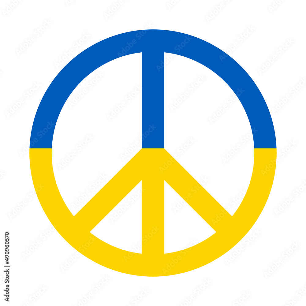 Peace in Ukraine symbol icon
