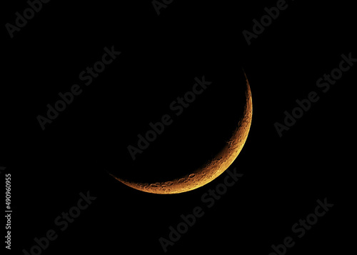The Waxing Crescent Moon at 17% view on a warm spring night is a spectacular sight to see