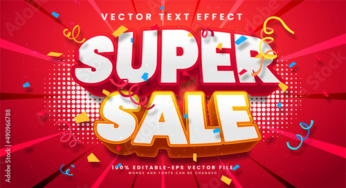 Super sale editable text style effect, suitable for promotion needs.