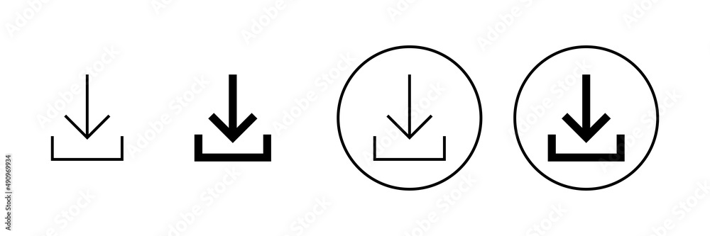 Download icons set. Download sign and symbol Download icons set. Download sign and symbol