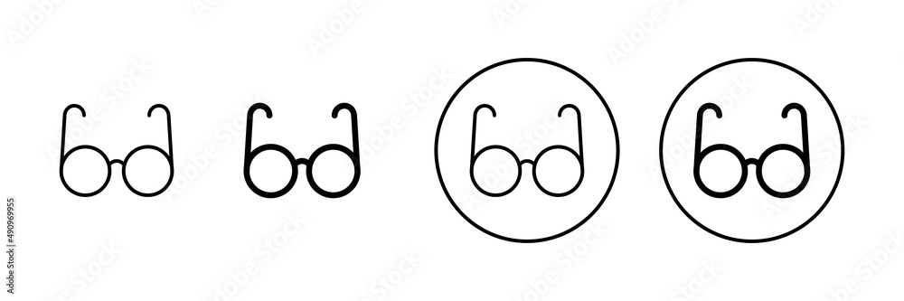 Glasses icons set. Glasses sign and symbol Glasses icons set. Glasses sign and symbol