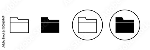 Folder icons set. folder sign and symbol