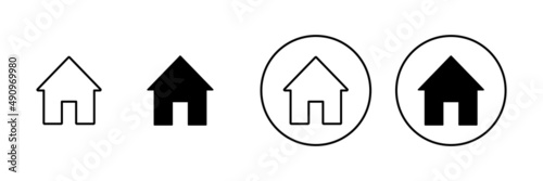 House icons set. Home sign and symbol