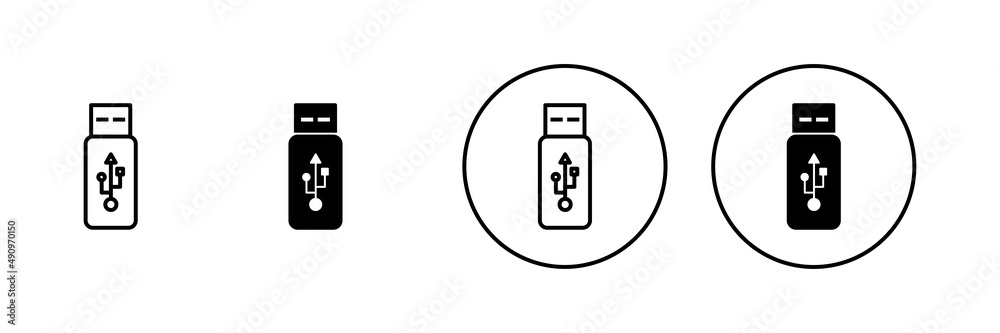 Usb icons set. Flash disk sign and symbol. flash drive sign. Usb icons set. Flash disk sign and symbol. flash drive sign.