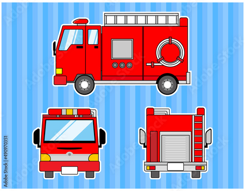 消防車　ベクターイラスト