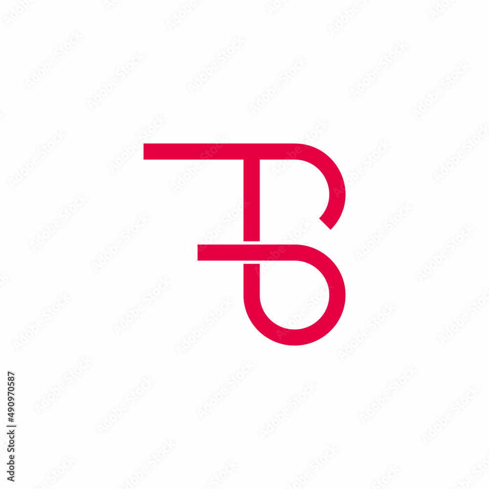 letter tb simple circle motion linear geometric logo vector letter tb simple circle motion linear geometric logo vector