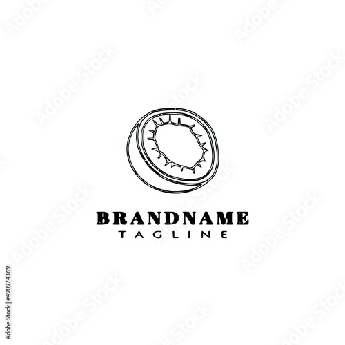 kiwi logo icon design template black isolated vector