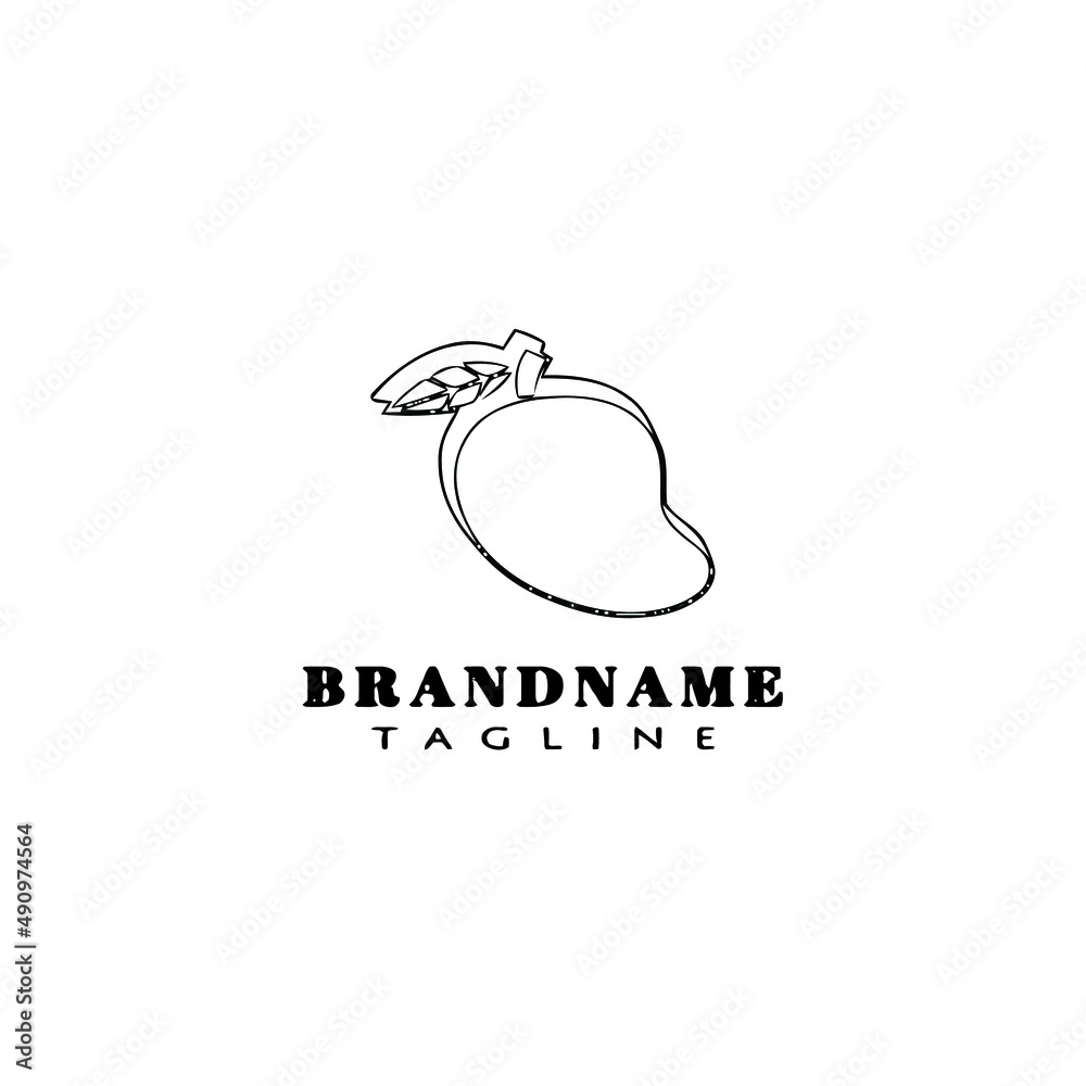 mango fruit logo cartoon icon design template isolated vector illustration mango fruit logo cartoon icon design template isolated vector illustration