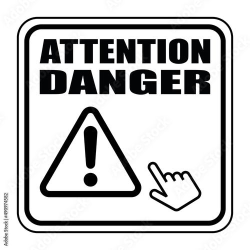 Logo attention danger.