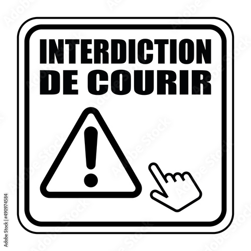 Logo interdiction de courir.