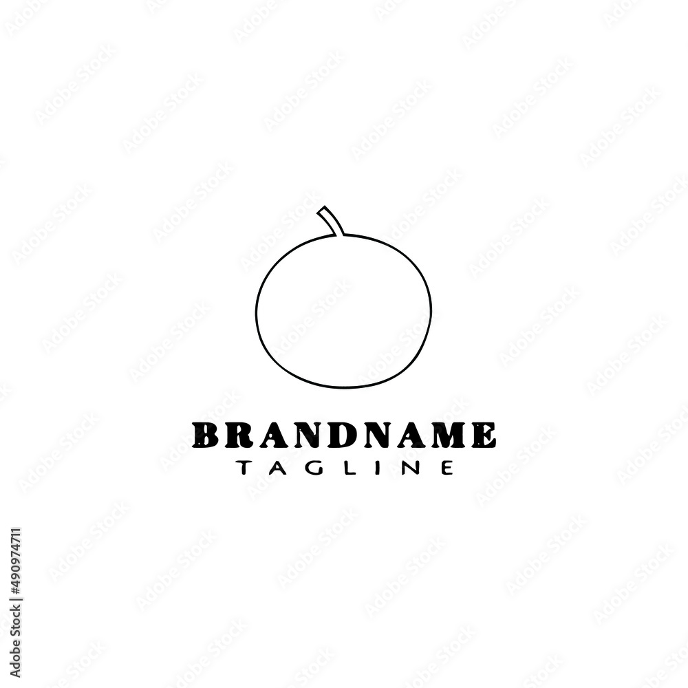orange fruit cartoon logo icon design template vector illustration