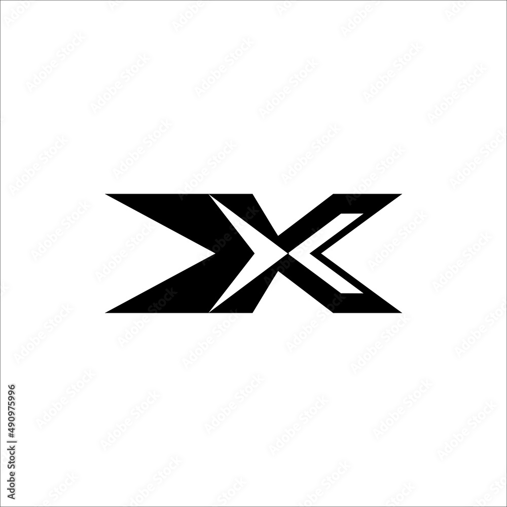 Obraz premium Letter X in black vector logo