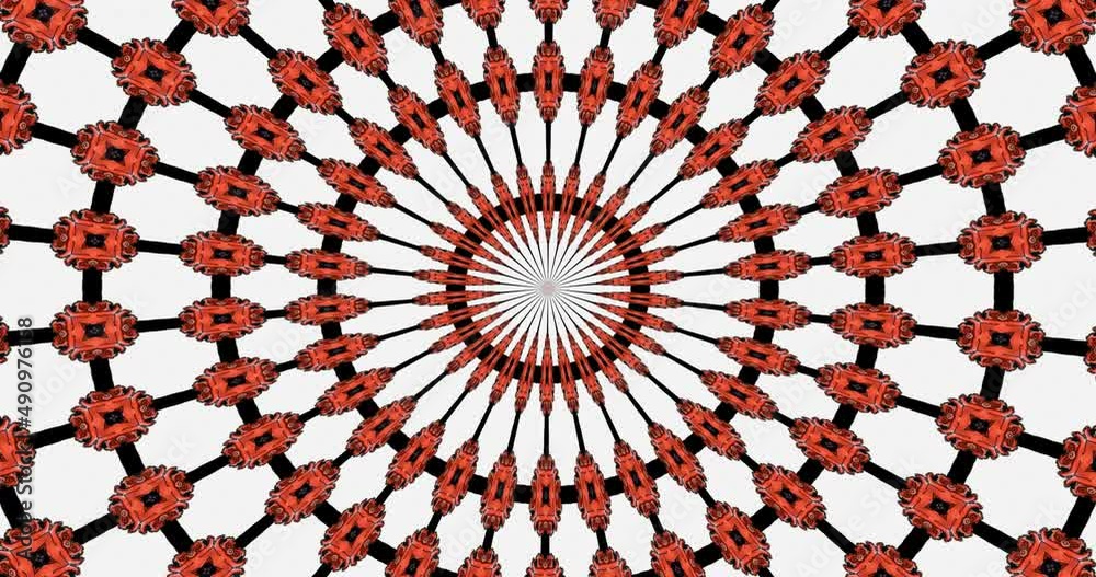 Looped kaleidoscope Abstract Symmetrical  Of Geometric Seamless Pattern shape