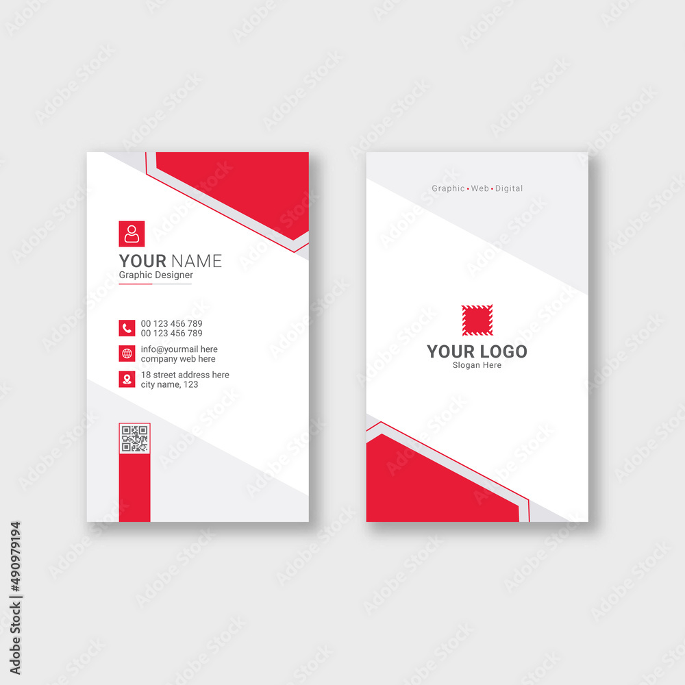 Modern business card template design vector Modern business card template design vector