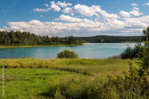 Fototapeta Naklejka Na Ścianę i Meble -  Williams Lake in sunny summer day. British Columbia, Canada