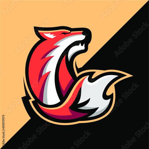 Fox gaming logo E sport. Fox gaming logo