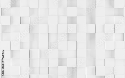 White abstract cubes, 3d rendering.