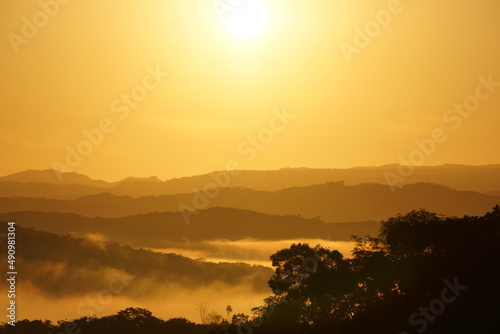 sunrise in the mountains of belize