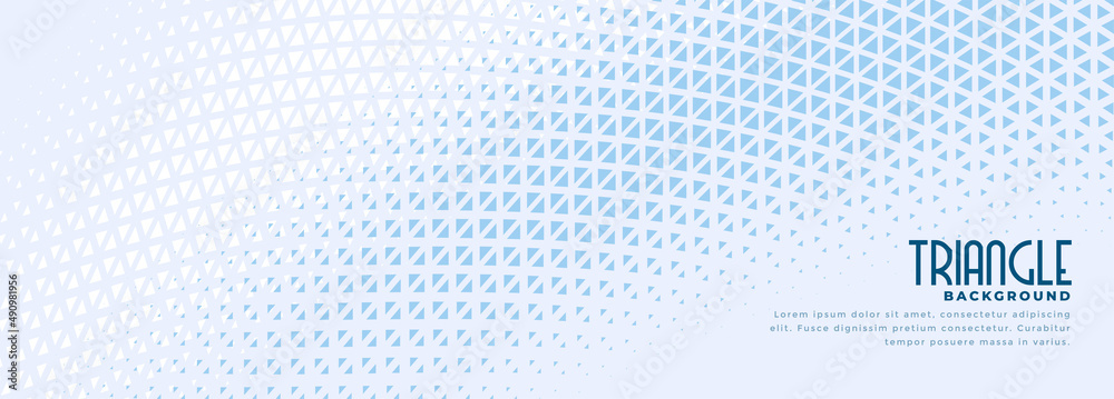 white banner with tiny blue triangle pattern white banner with tiny blue triangle pattern