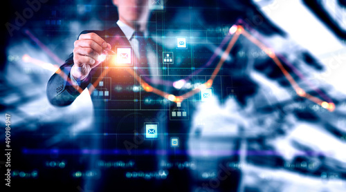 Business graph and trade monitor