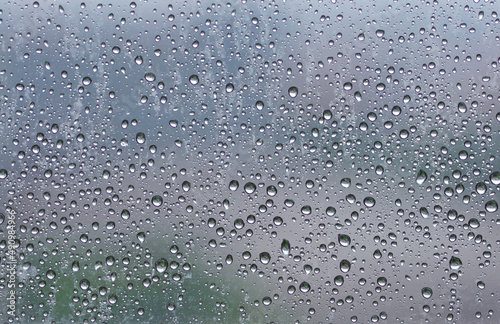 Beautifull Close-up Raindrops on the window