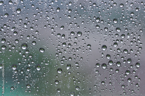 Close-up Raindrops on the window