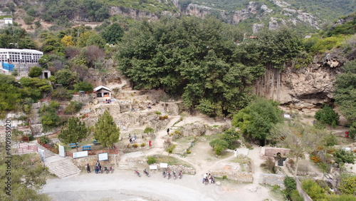 An Areal view of Shah Allah Ditta, Buddha Caves Islamabad, Pakistan taken on 5 March 2022