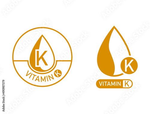 vitamin k drop, icon, logo vector illustration 