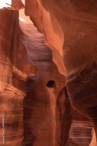 Water erosion in a slot canyon