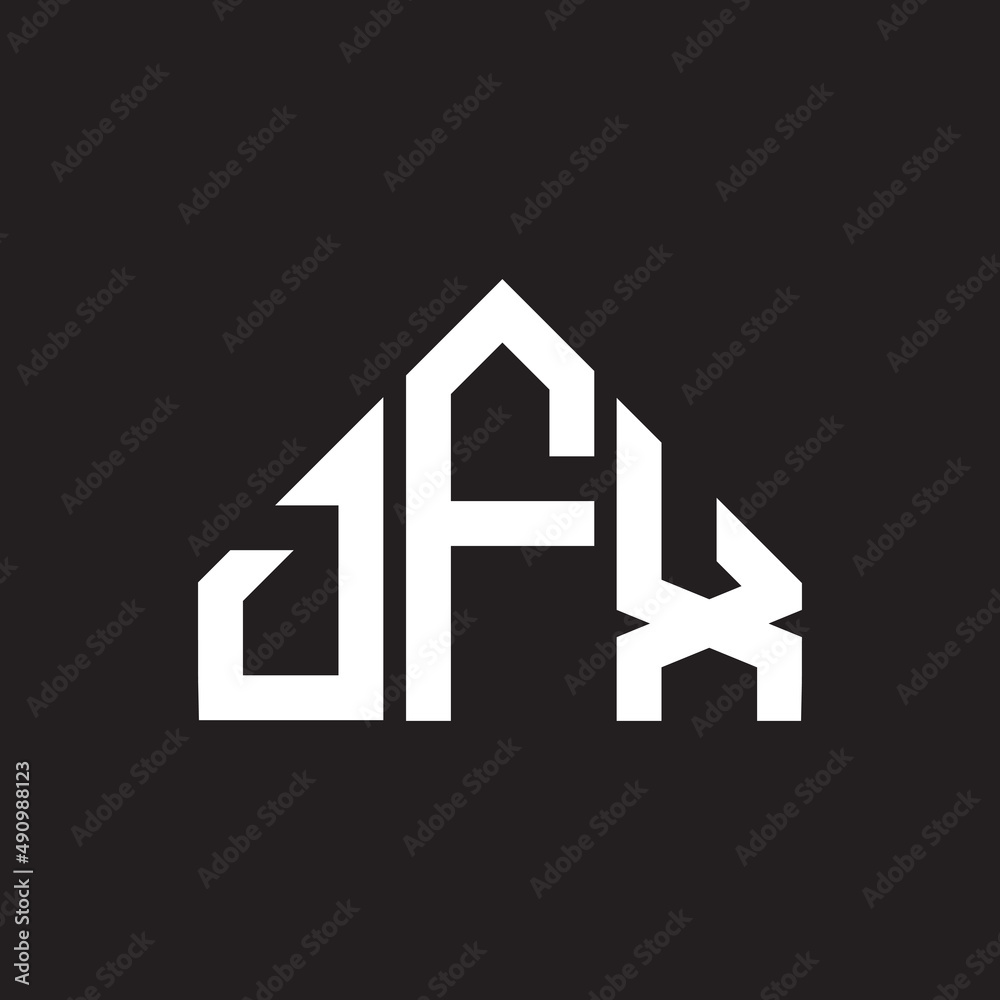 DFX letter logo design on black background. DFX creative initials letter logo concept. DFX letter design.