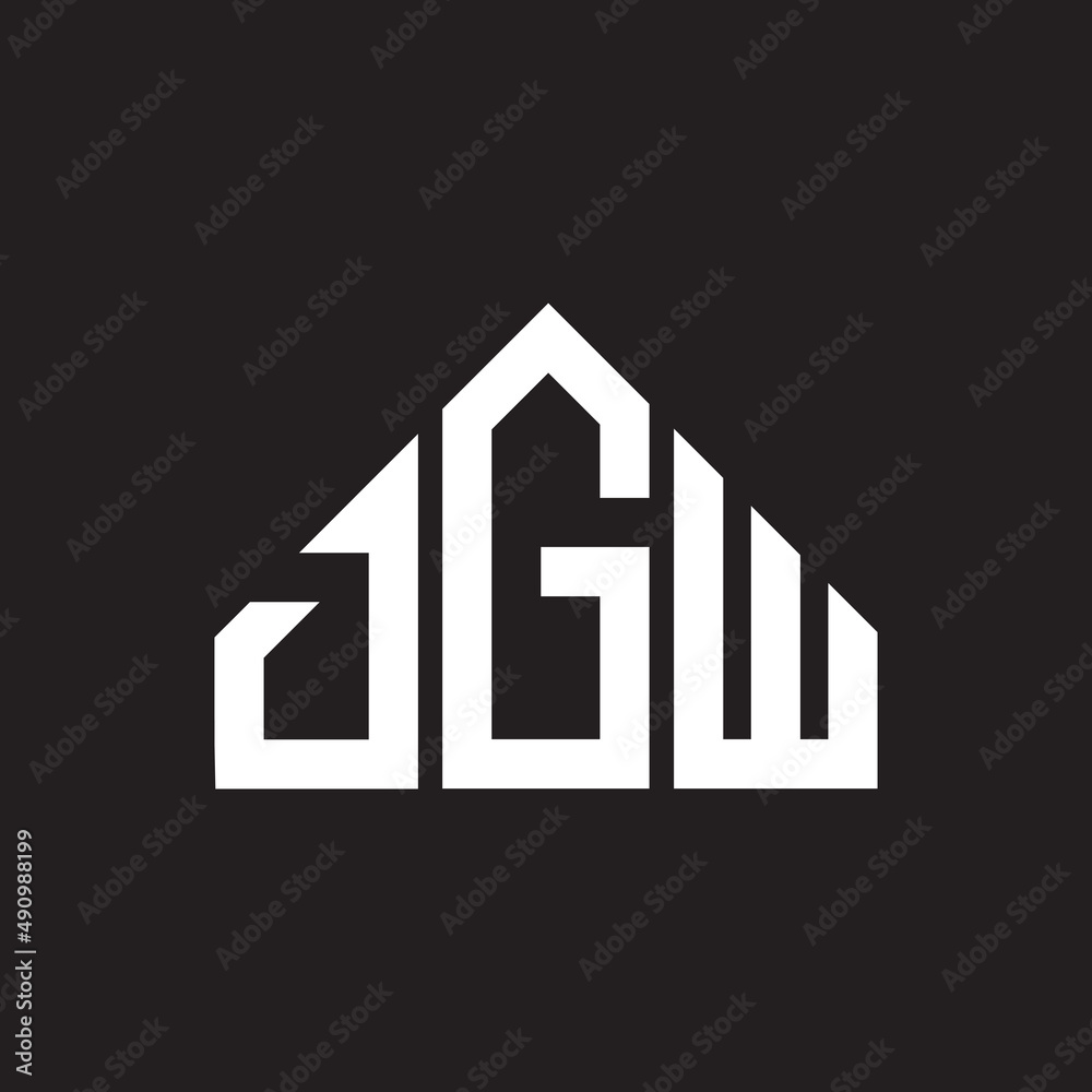 DGW letter logo design on black background. DGW creative initials letter logo concept. DGW letter design.