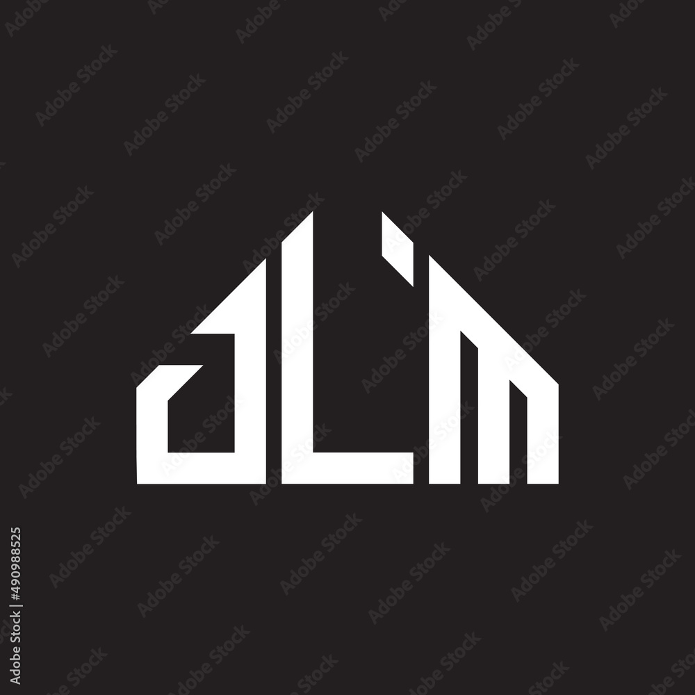 DLM letter logo design on black background. DLM creative initials letter logo concept. DLM letter design.
