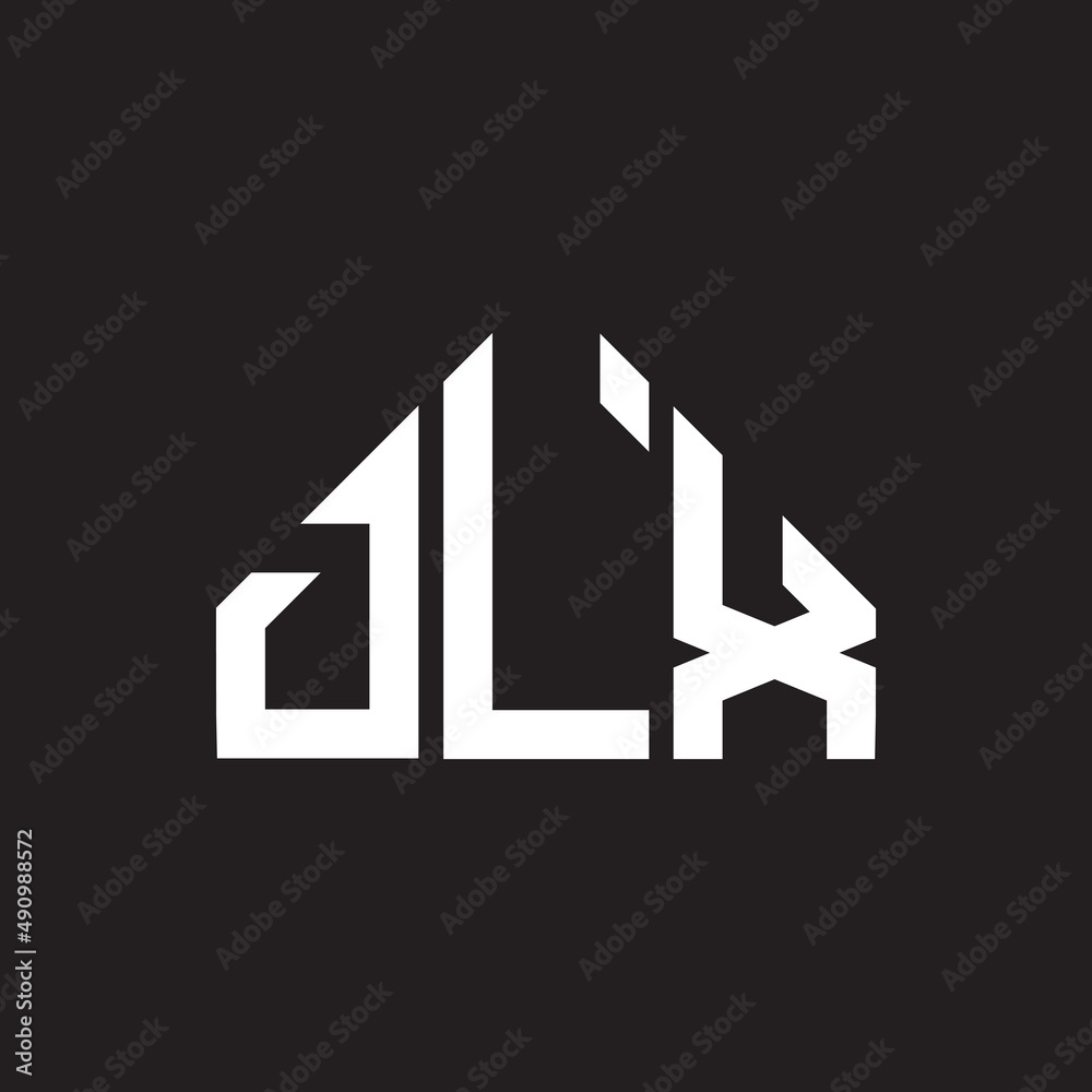 DLX letter logo design on black background. DLX creative initials letter logo concept. DLX letter design.