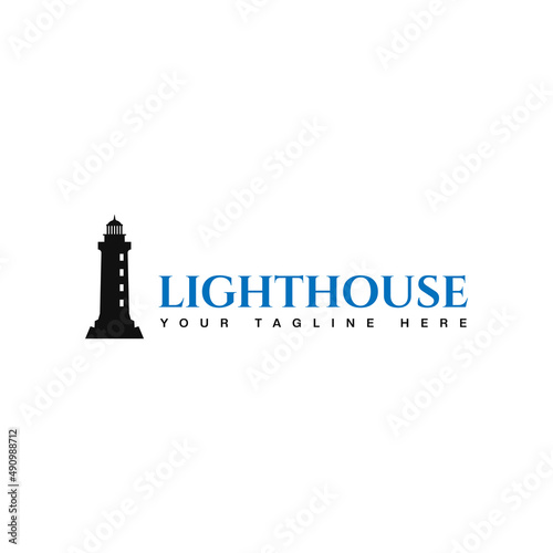 lighthouse logo design. logo template