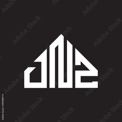 DNZ letter logo design on black background. DNZ creative initials letter logo concept. DNZ letter design.