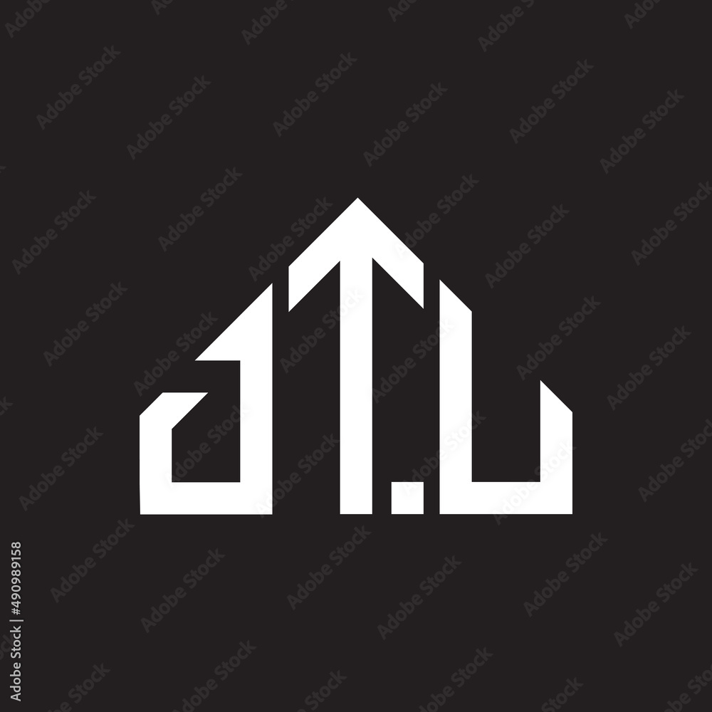 DTU letter logo design on black background. DTU creative initials letter logo concept. DTU letter design.