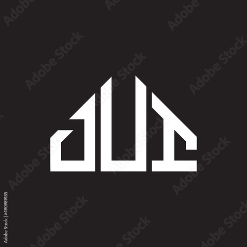 DUI letter logo design on black background. DUI creative initials letter logo concept. DUI letter design.
