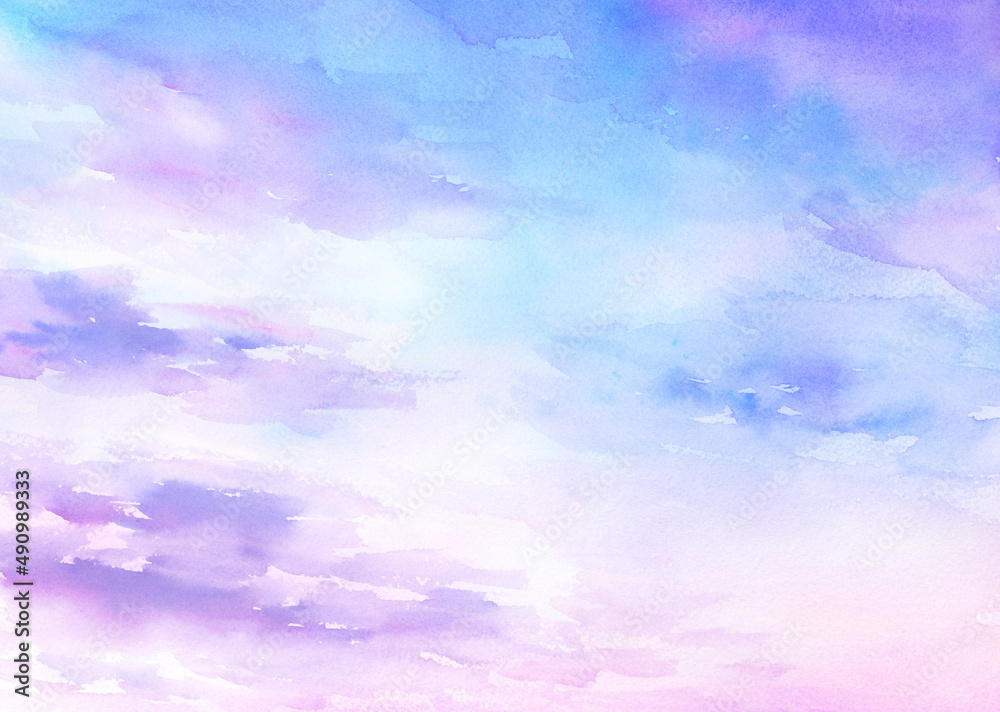 雨上がりのきれいな色の空 水彩画 Stock イラスト Adobe Stock