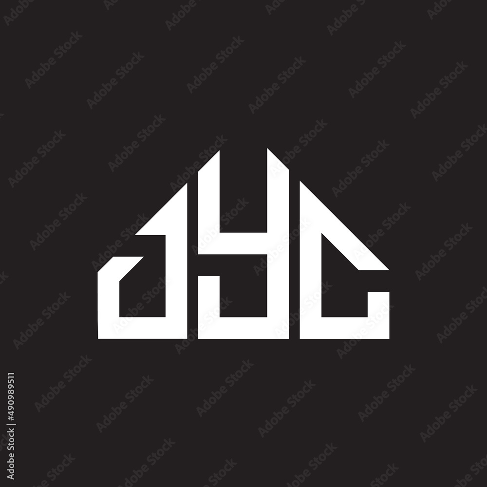 DYC letter logo design on black background. DYC creative initials letter logo concept. DYC letter design.
