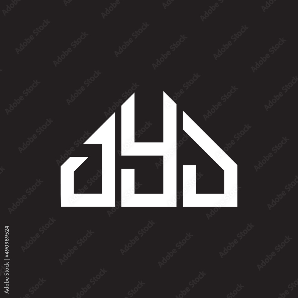 DYJ letter logo design on black background. DYJ creative initials letter logo concept. DYJ letter design. DYJ letter logo design on black background. DYJ creative initials letter logo concept. DYJ letter design.