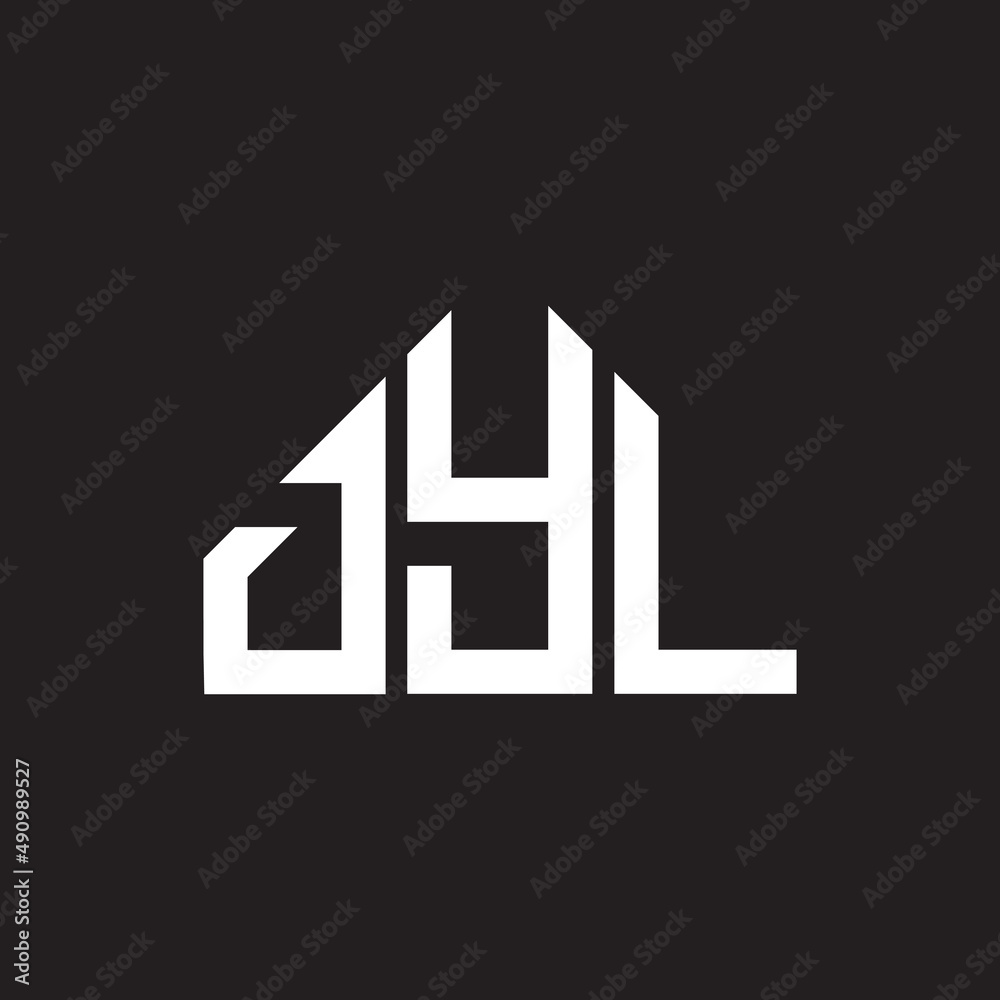 DYL letter logo design on black background. DYL creative initials letter logo concept. DYL letter design. DYL letter logo design on black background. DYL creative initials letter logo concept. DYL letter design.