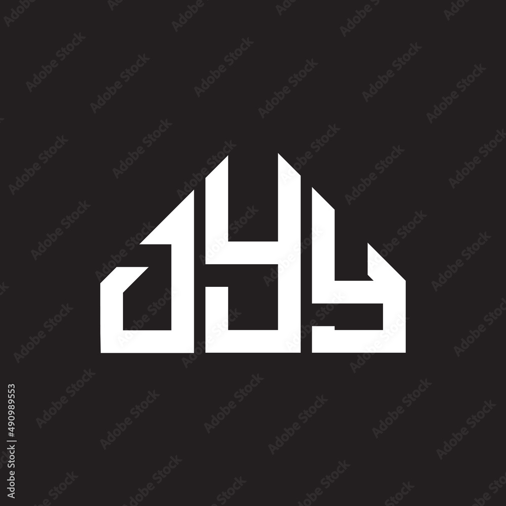 DYY letter logo design on black background. DYY creative initials letter logo concept. DYY letter design.