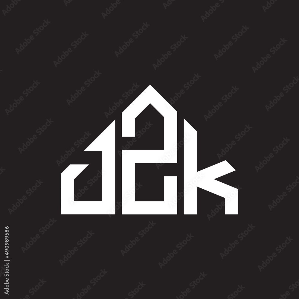 DZK letter logo design on black background. DZK creative initials letter logo concept. DZK letter design.