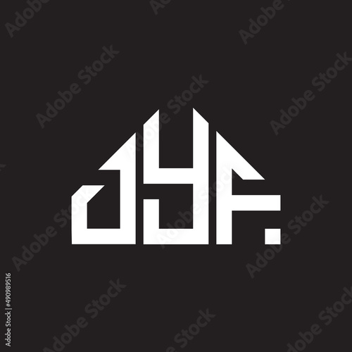 DYF letter logo design on black background. DYF creative initials letter logo concept. DYF letter design. photo