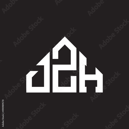DZH letter logo design on black background. DZH creative initials letter logo concept. DZH letter design.